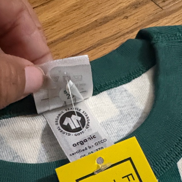 *NWT* organic* Hanna Andersson Green and White Tree Print Kids Pajamas - Picture 4 of 6